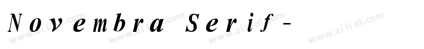 Novembra Serif字体转换